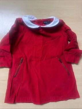 GAP Red Dress with White Peter Pan Collar